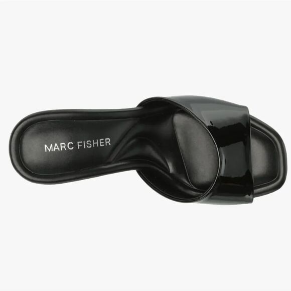 Marc Fisher Shoes - BRAND NEW MARC FISHER MFCYNLEA-C GLOSSY BLACK MULES SANDAL R3